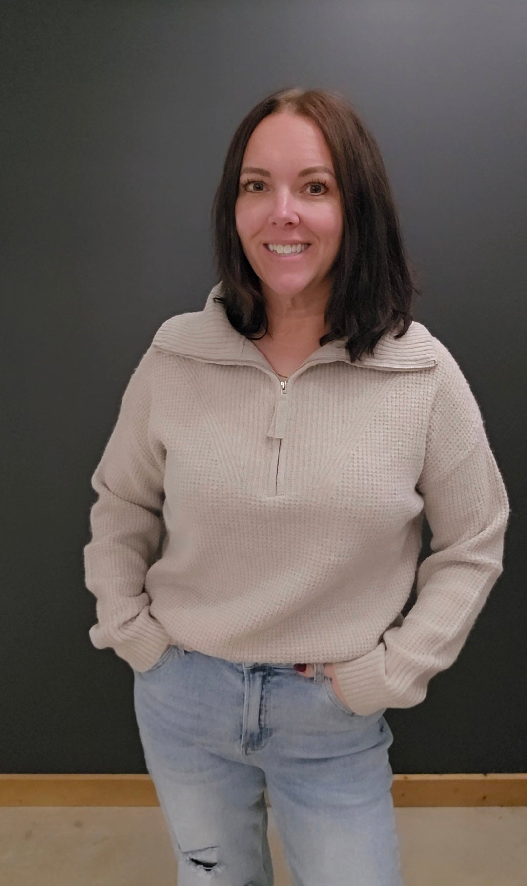 Monica Half Zip Sweater