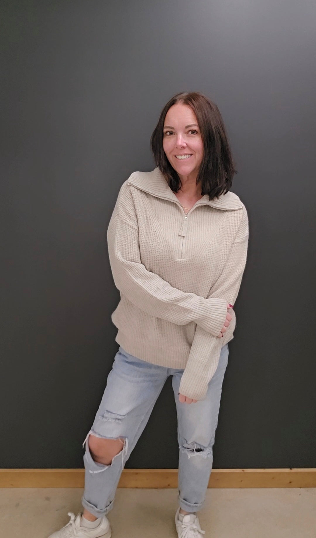 Monica Half Zip Sweater