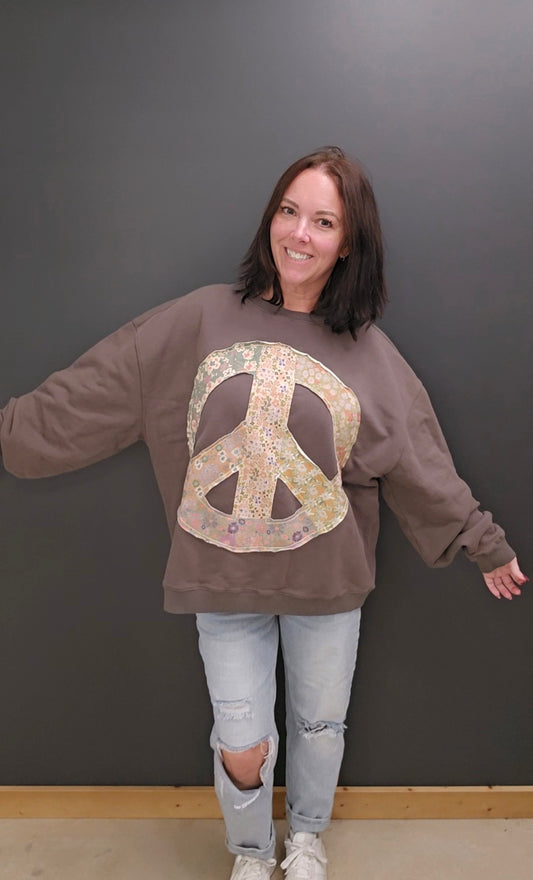 Peace Applique Sweatshirt