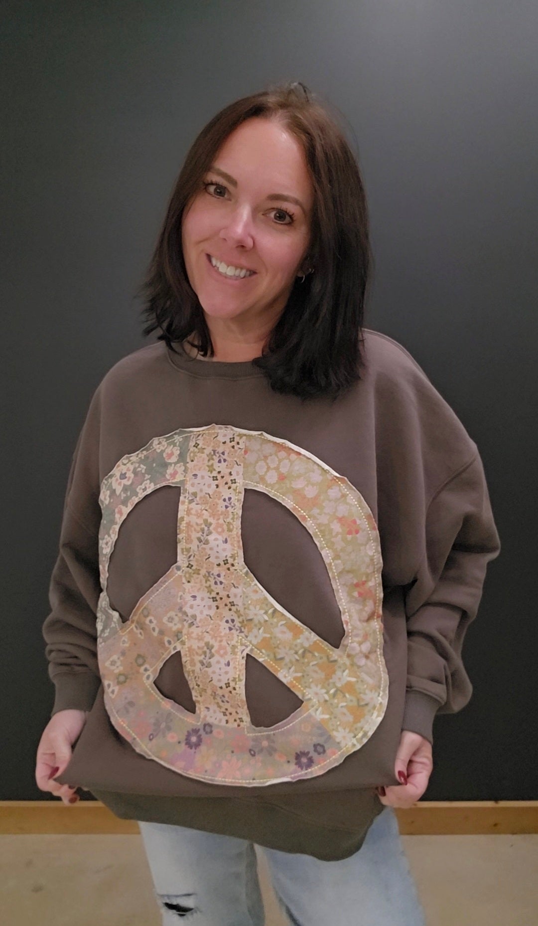 Peace Applique Sweatshirt