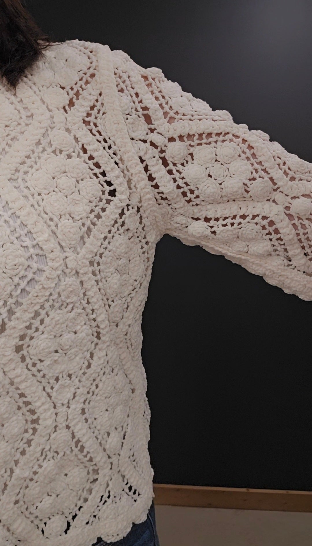 Diamond Crochet Sweater