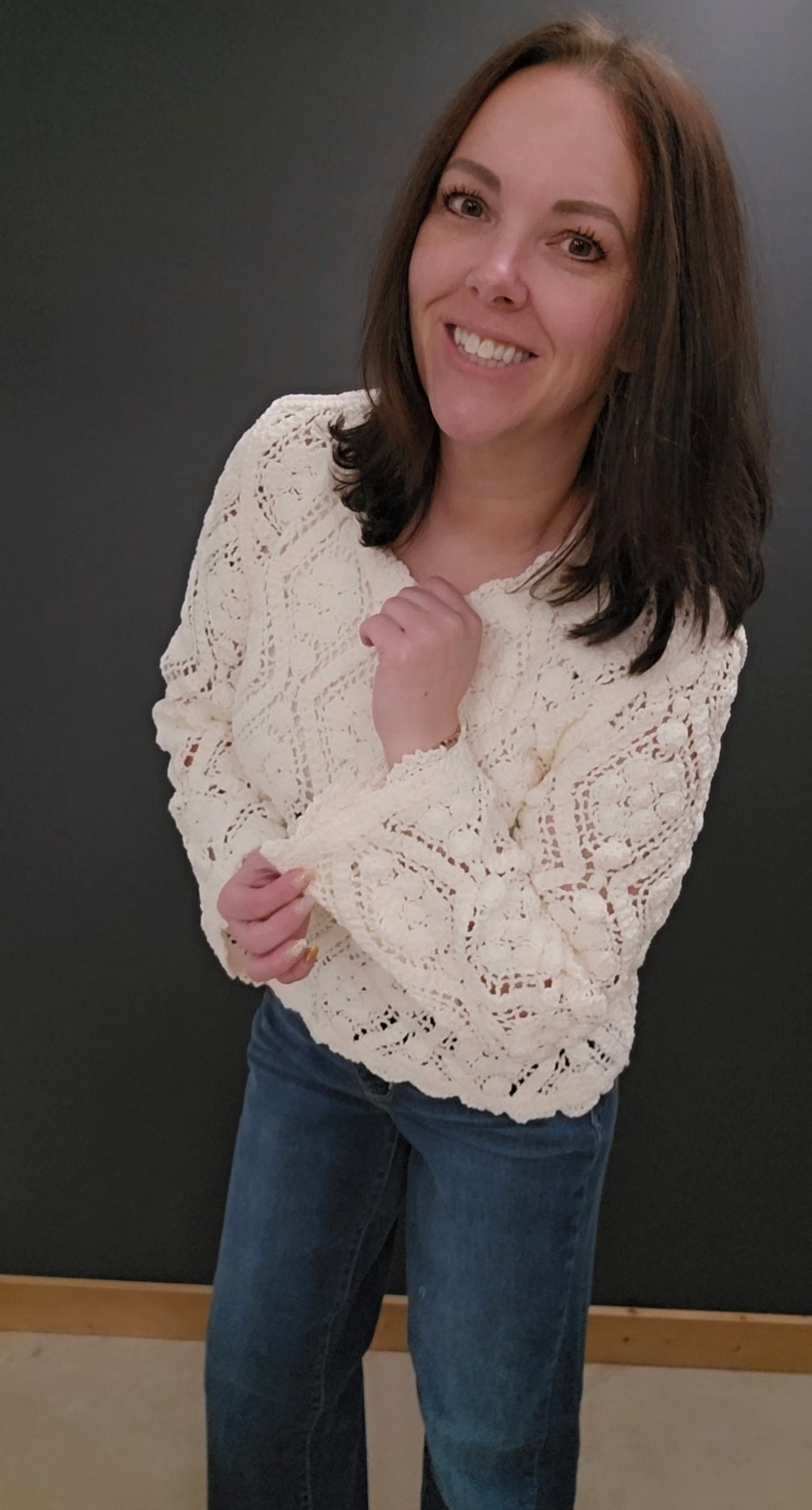 Diamond Crochet Sweater