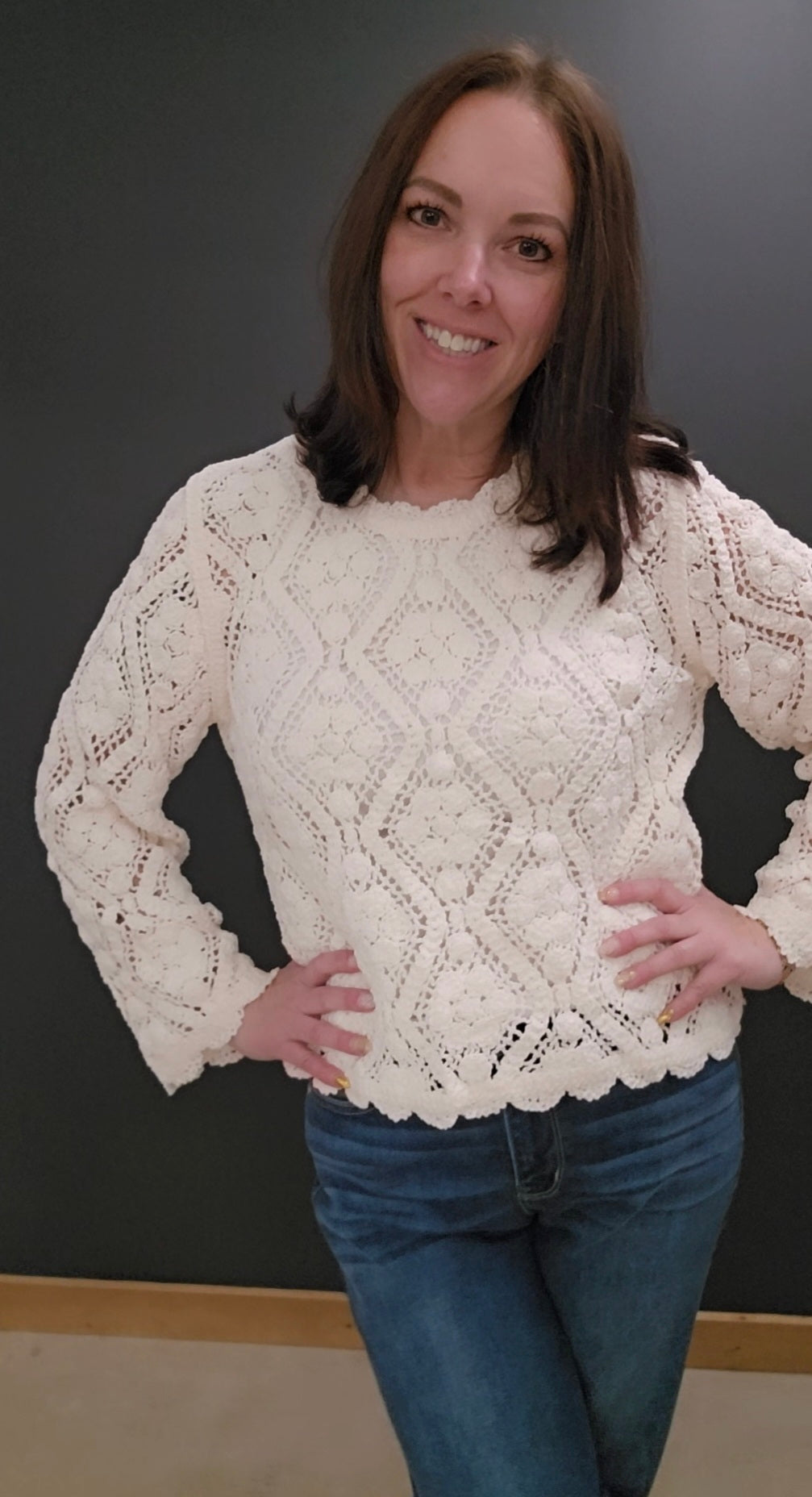Diamond Crochet Sweater
