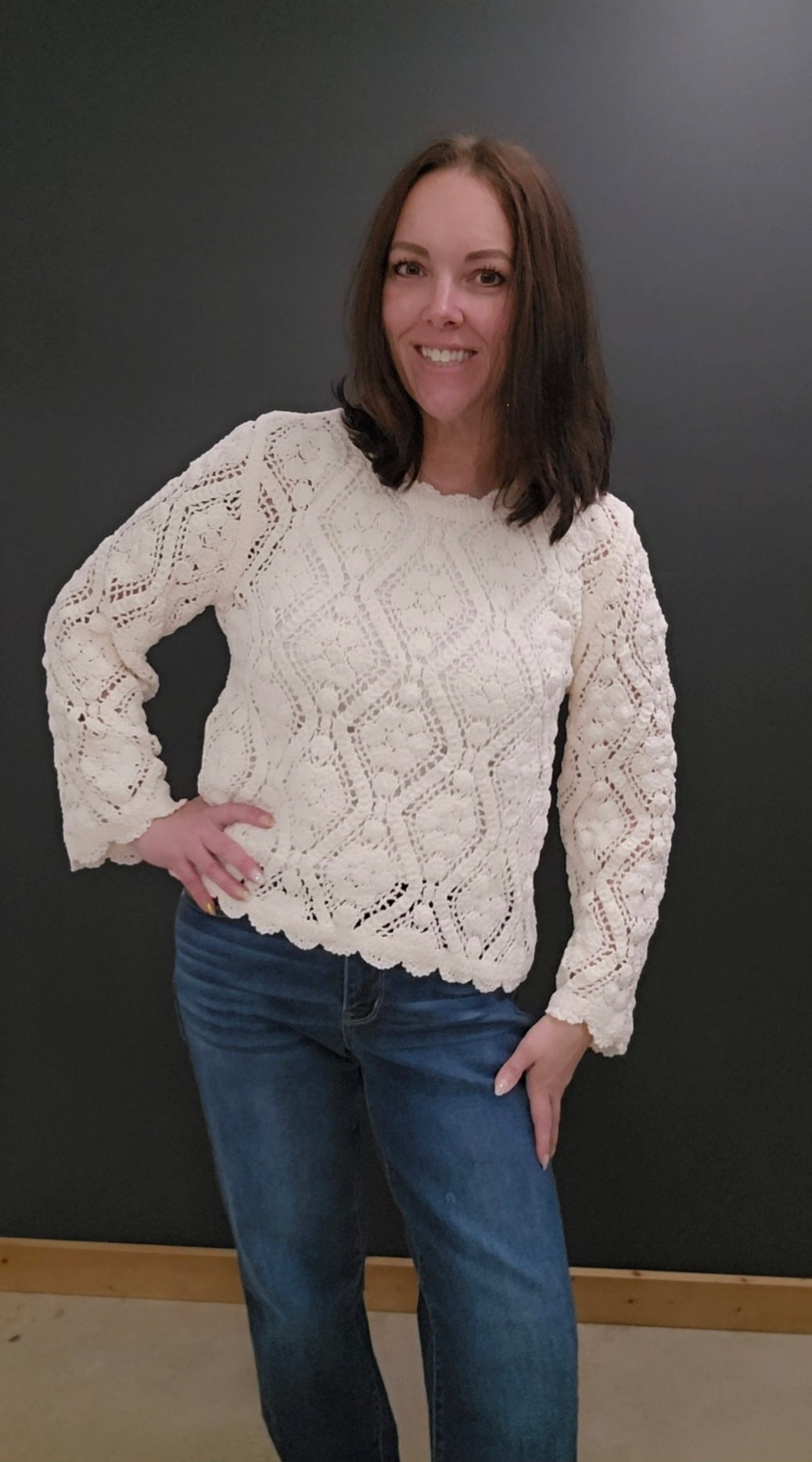 Diamond Crochet Sweater