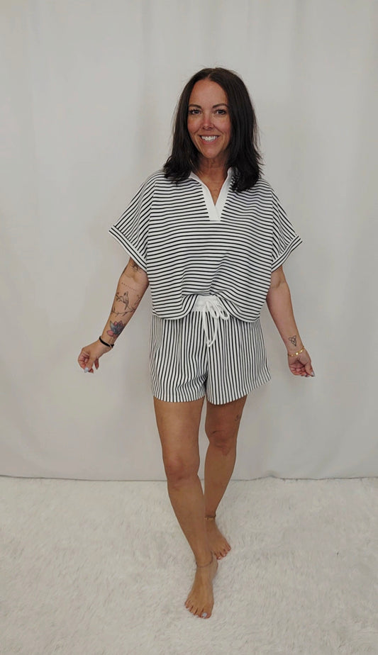 Rue Stripe Short Set