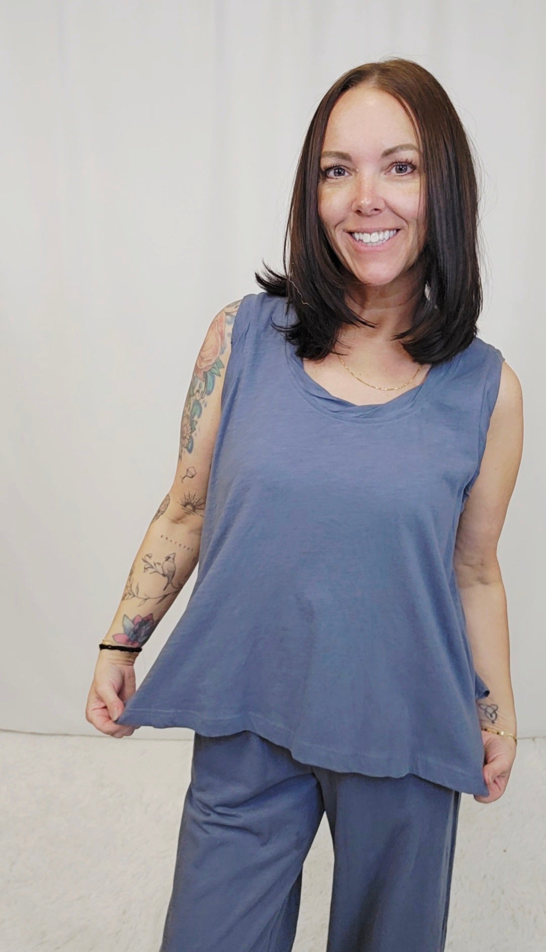 Cotton Laid-Back Tank SET