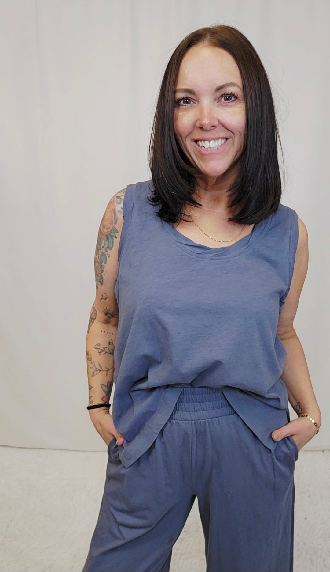 Cotton Laid-Back Tank SET