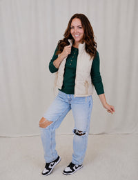 Tessa Cream Tie Vest