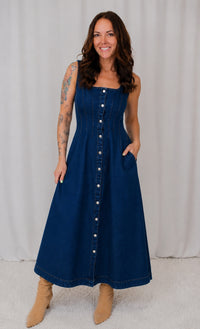 Maria Midi Denim Dress