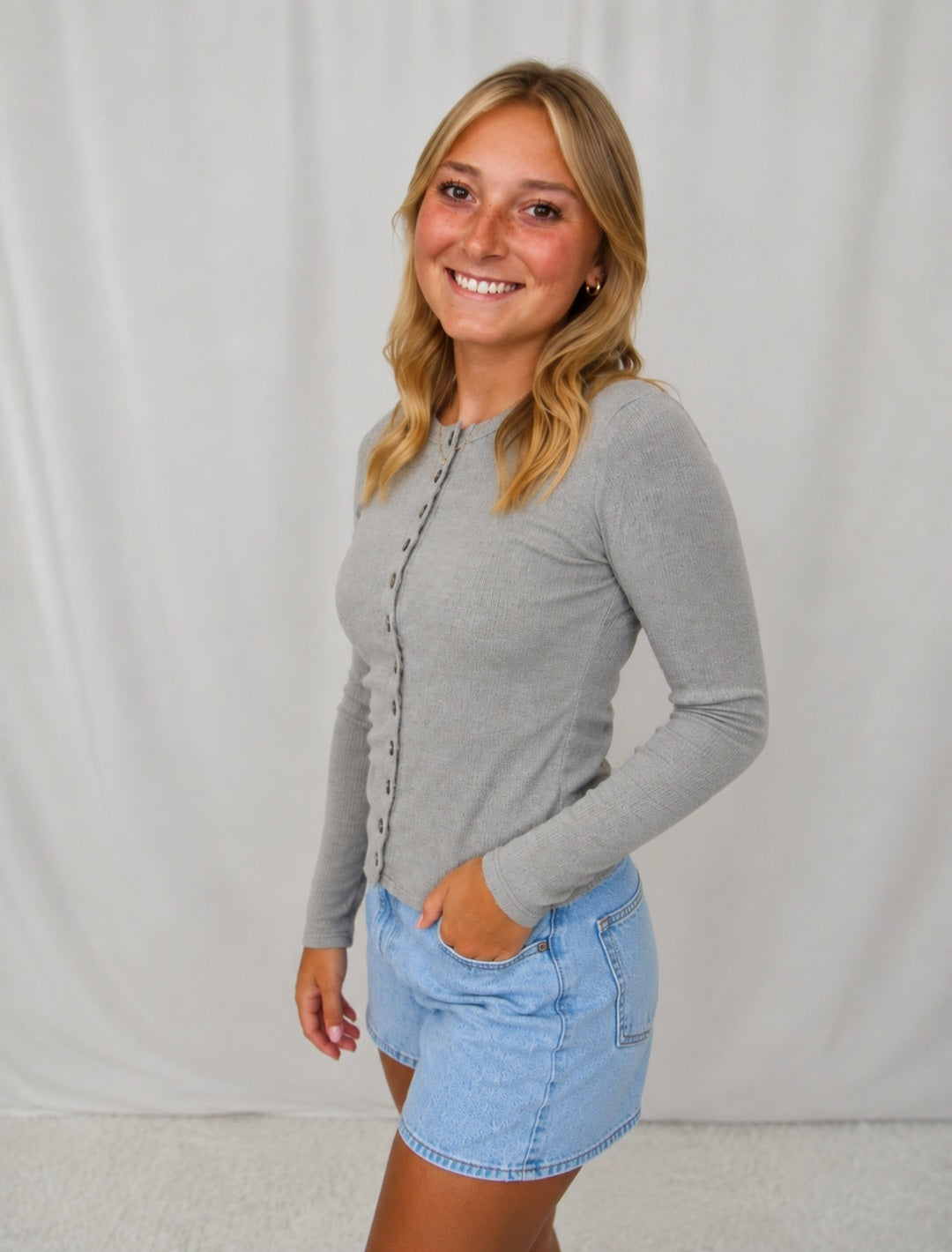 Madelyn Button Top
