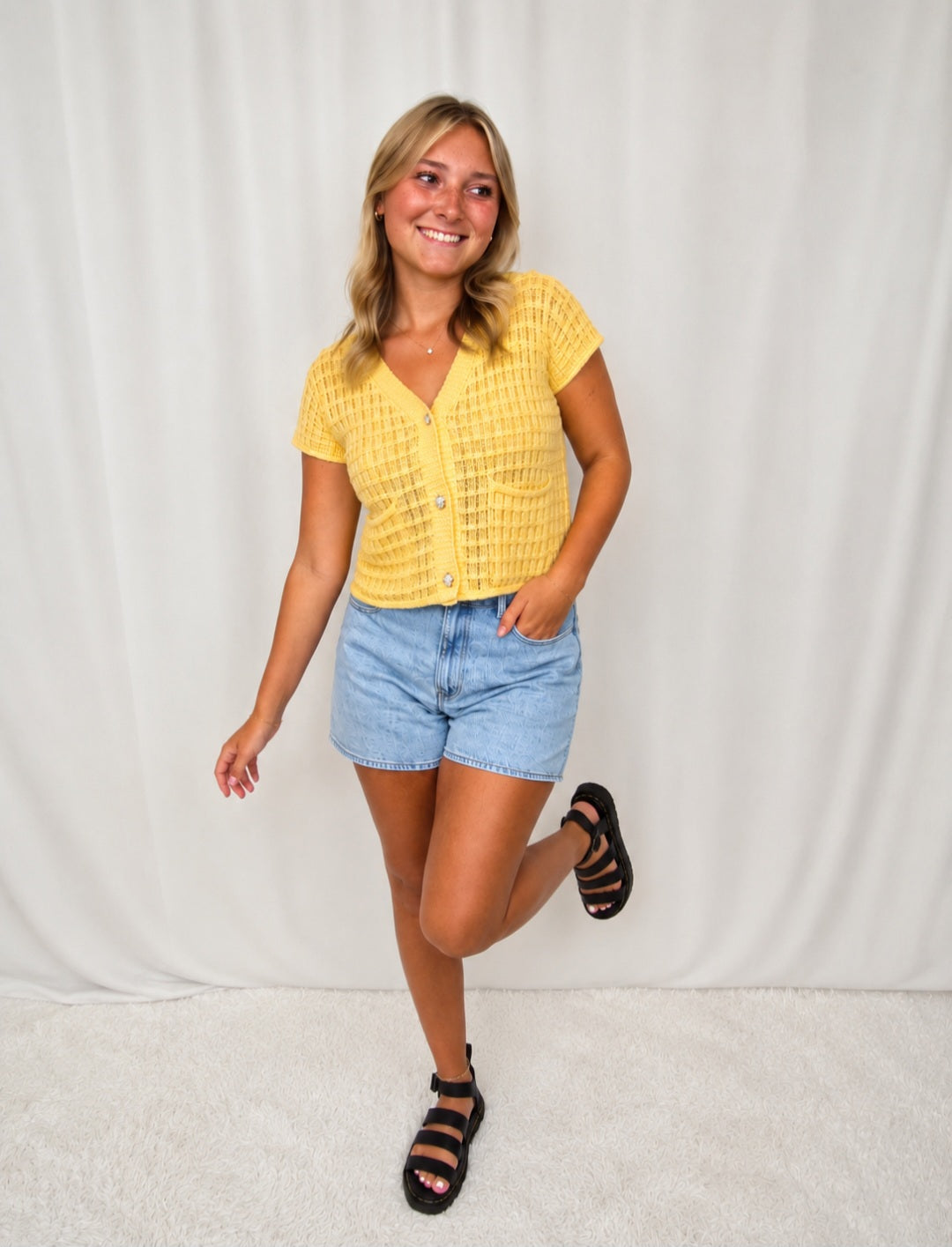 Yasmine Waffle Top