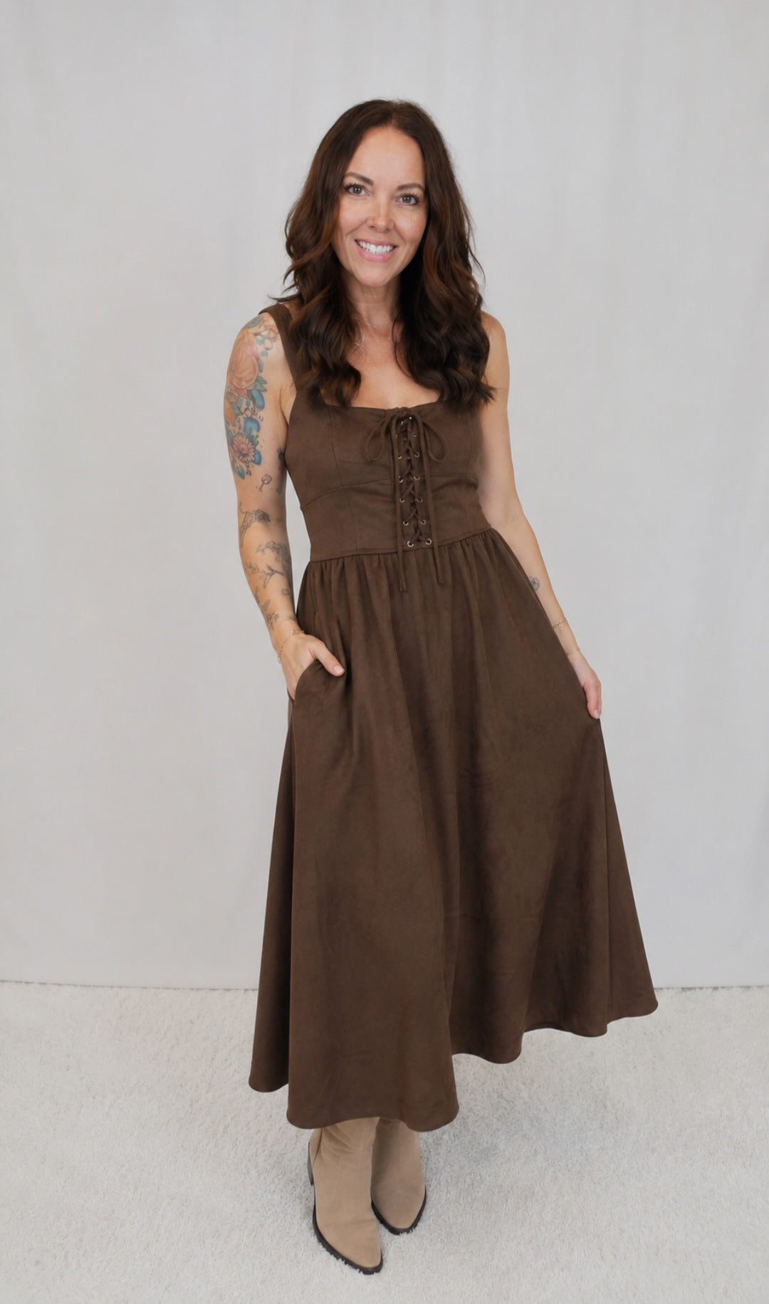 Mia Suede Dress
