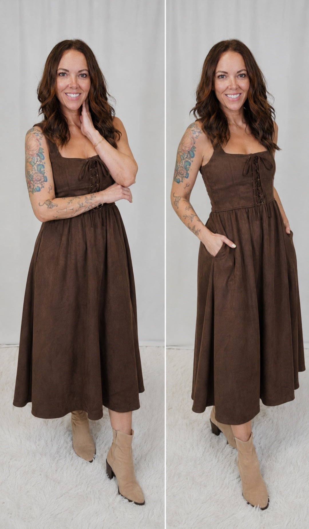 Mia Suede Dress