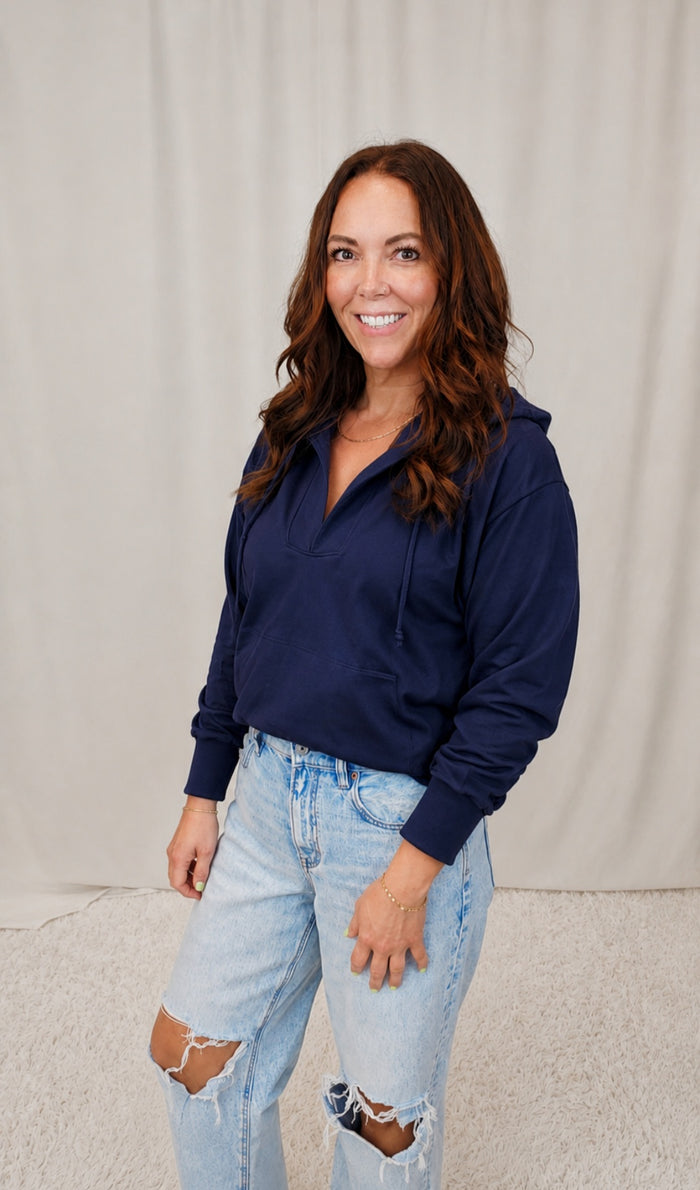 Navy Basic Hoodie