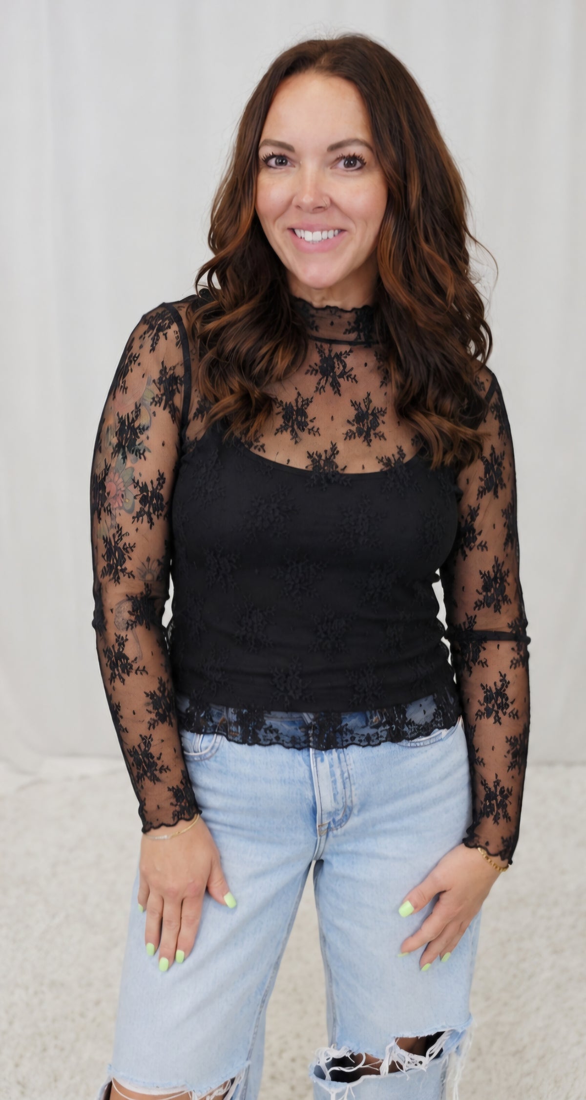 Shirley Sheer Lace Top
