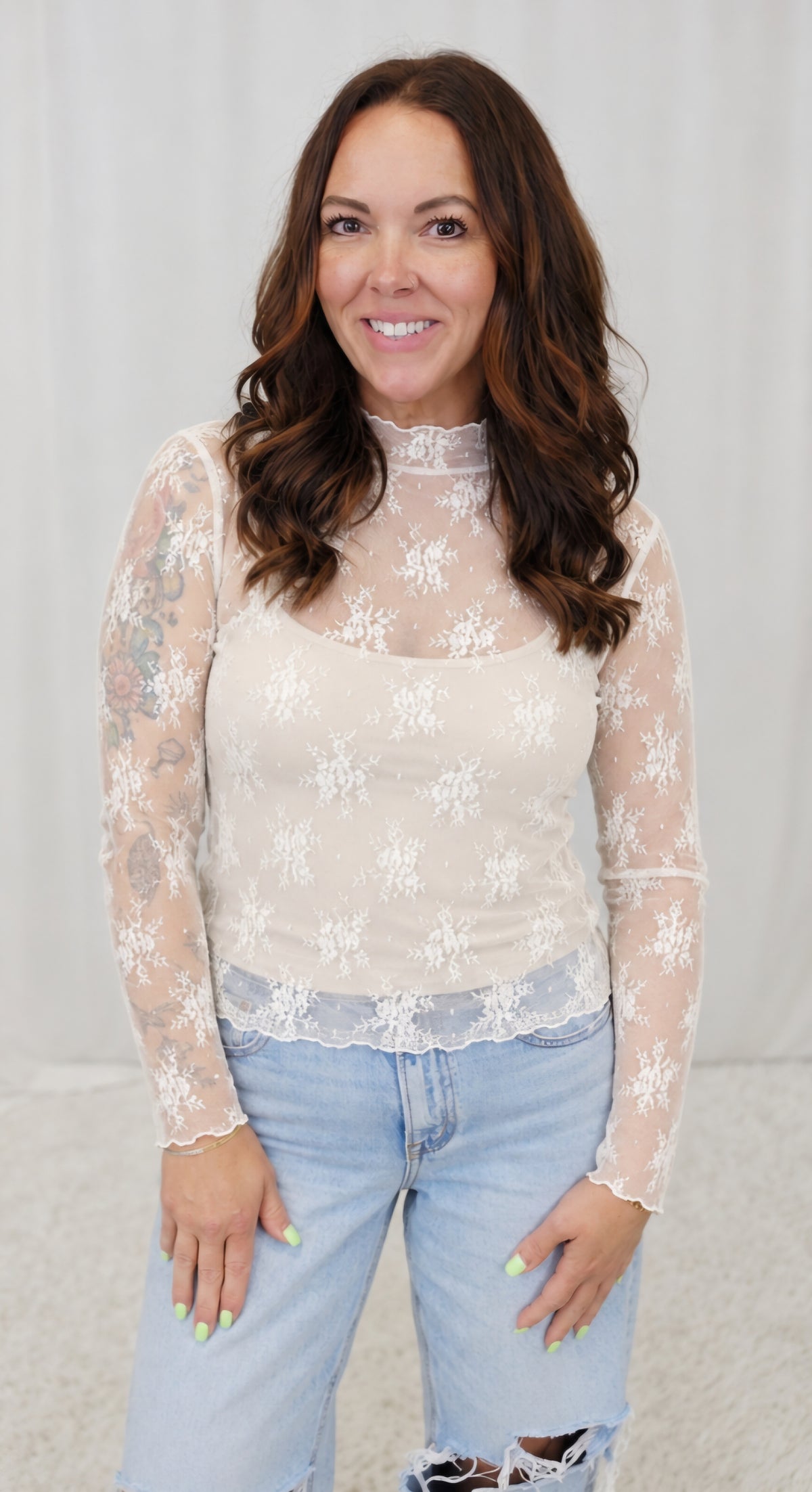 Shirley Sheer Lace Top