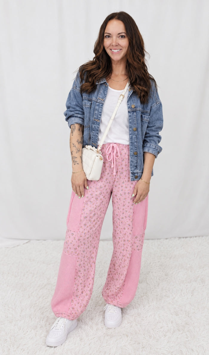 Bubblegum Waffle Joggers
