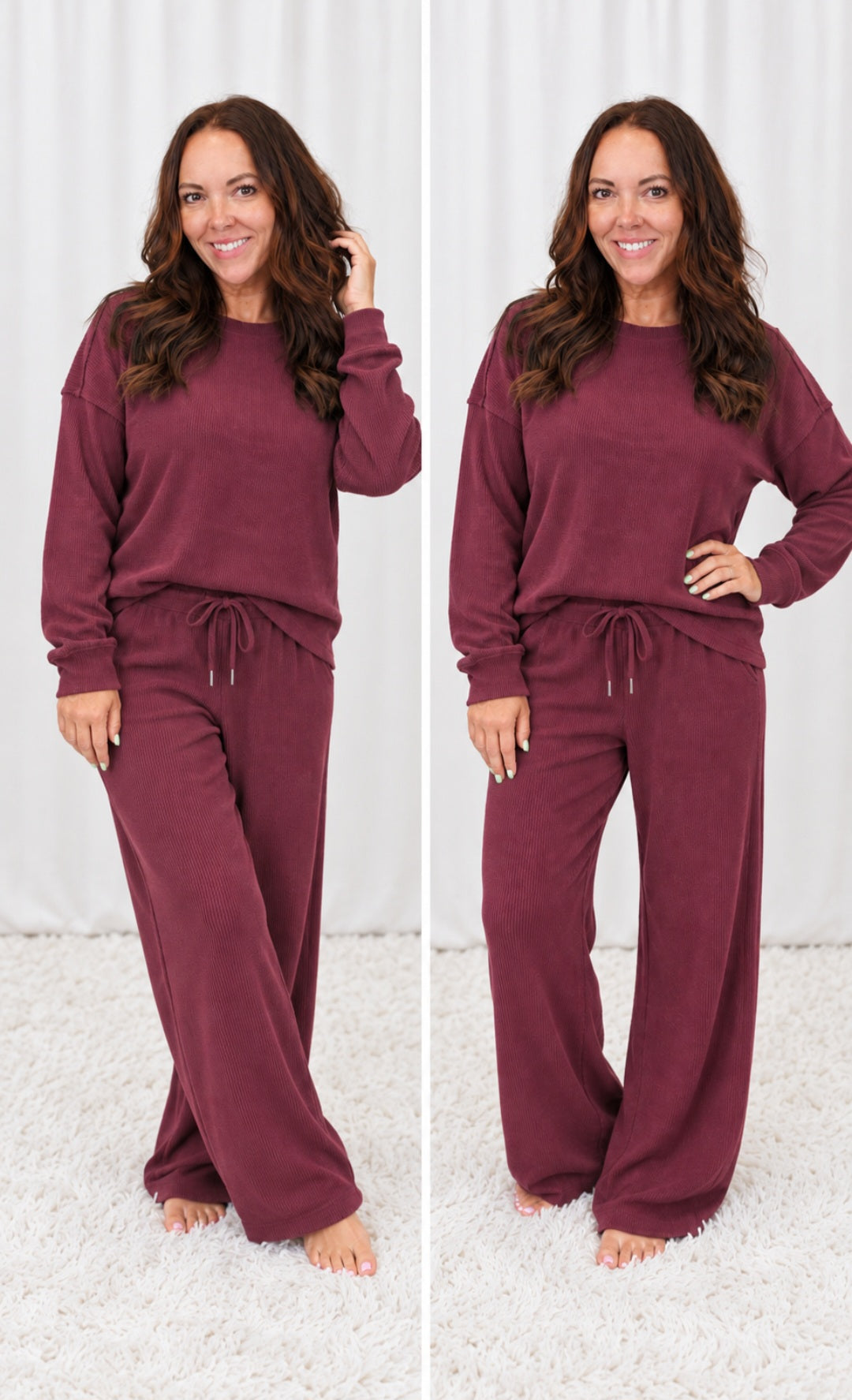 Cheryl Waffle Crewneck