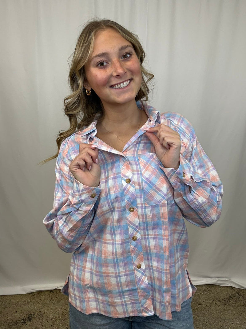 Pink Plaid Shirt