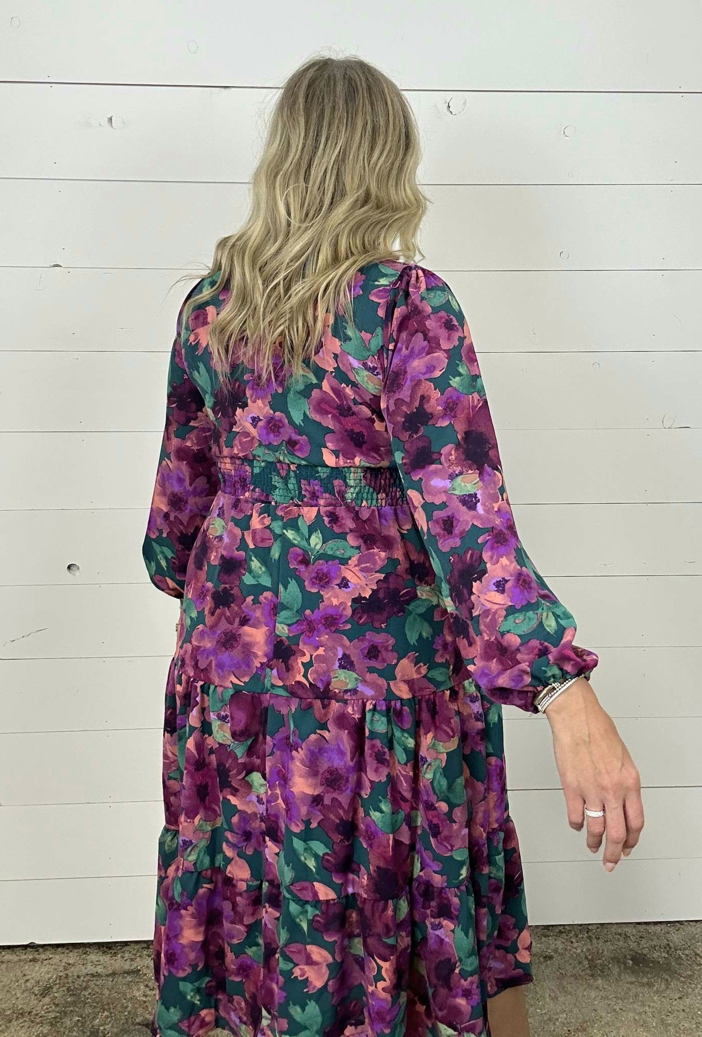 Magenta Floral Dress - sale