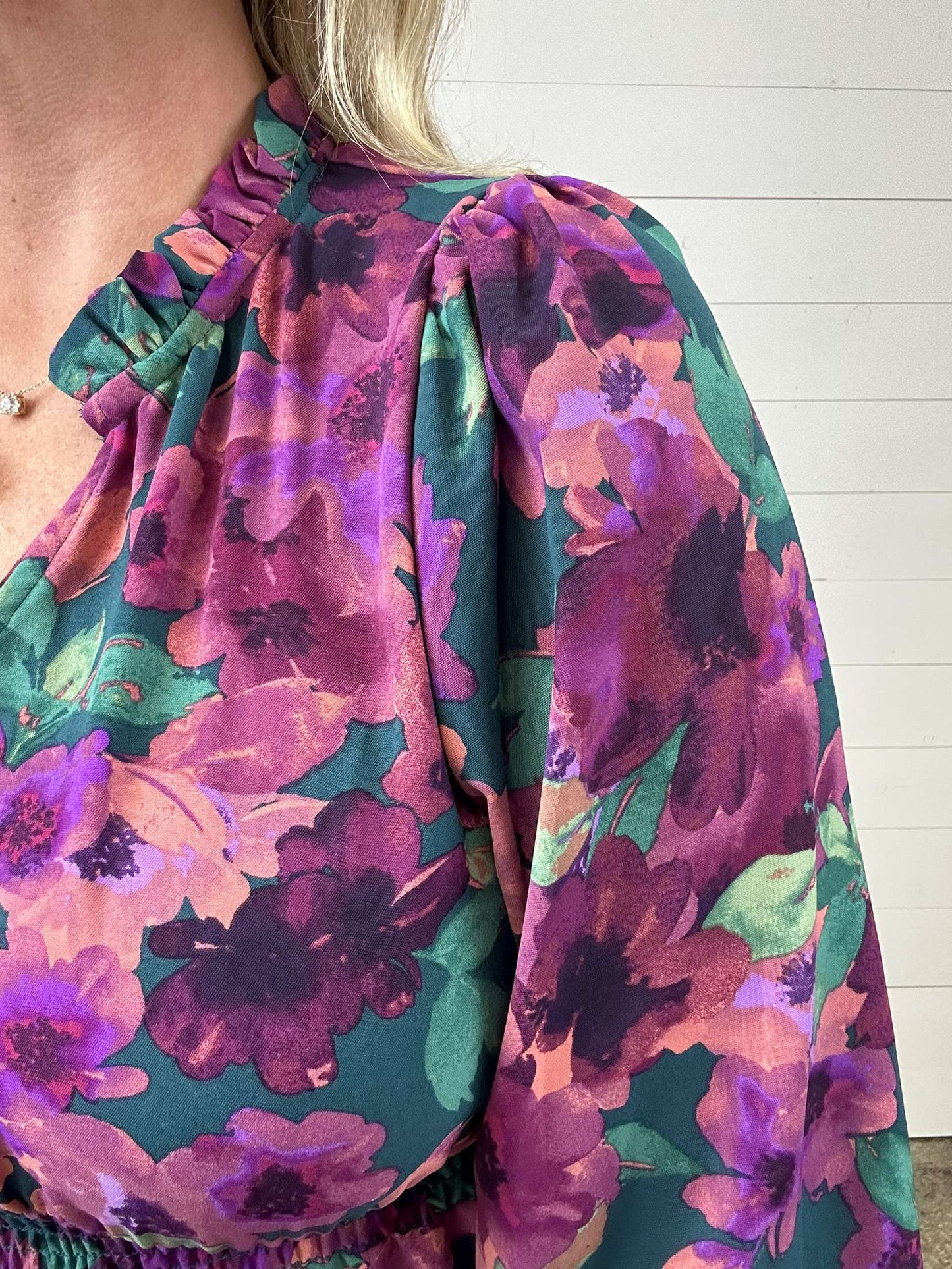 Magenta Floral Dress - sale