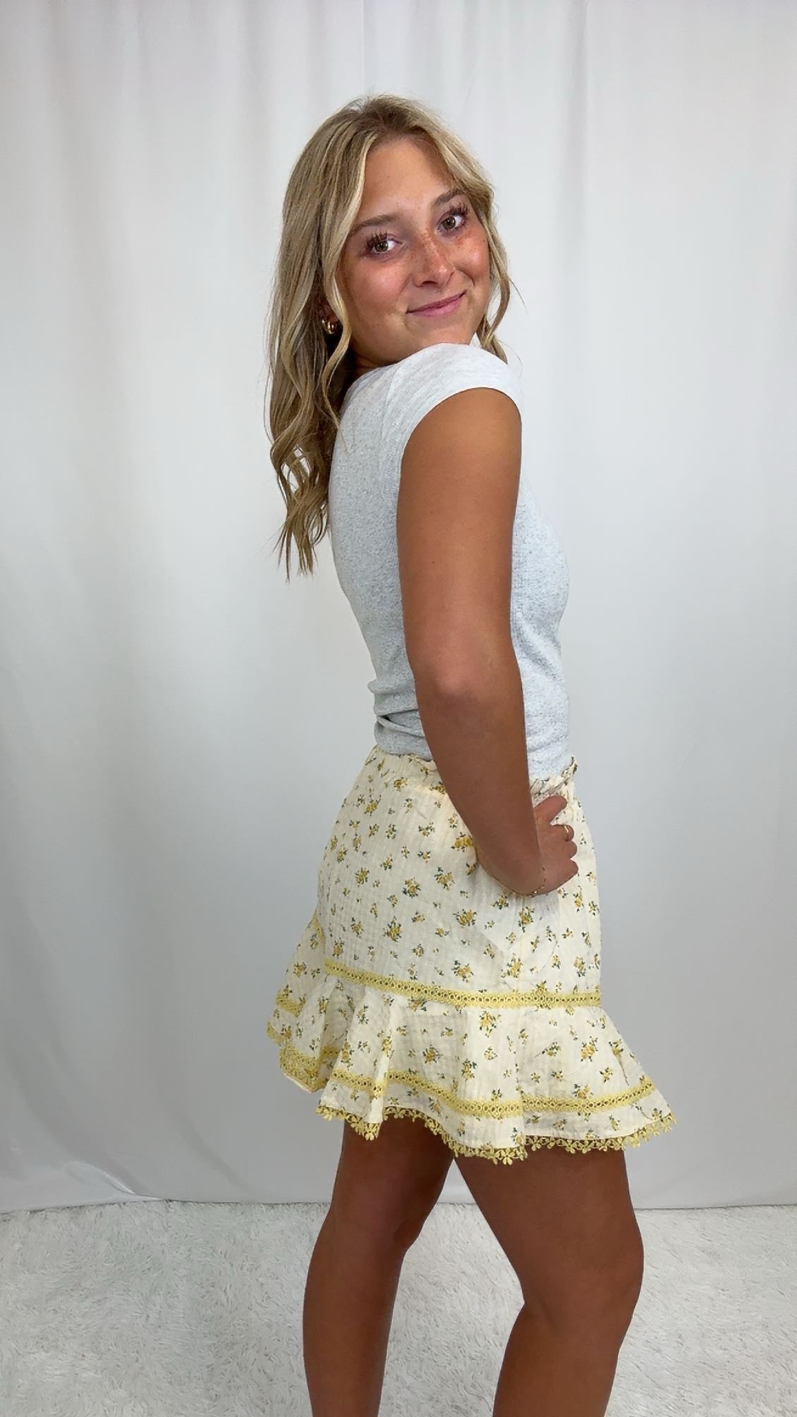 Flora Floral Yellow Shorts