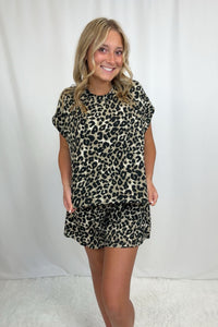 Linda Leopard Short SET