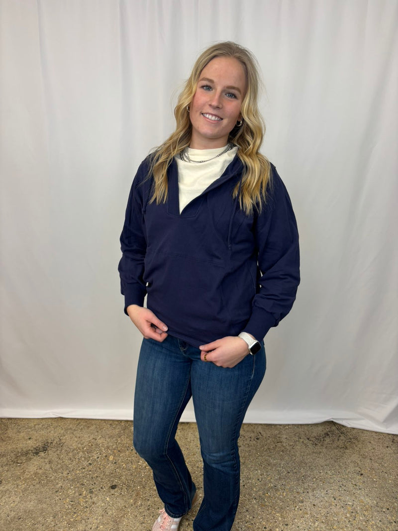 Navy Basic Hoodie