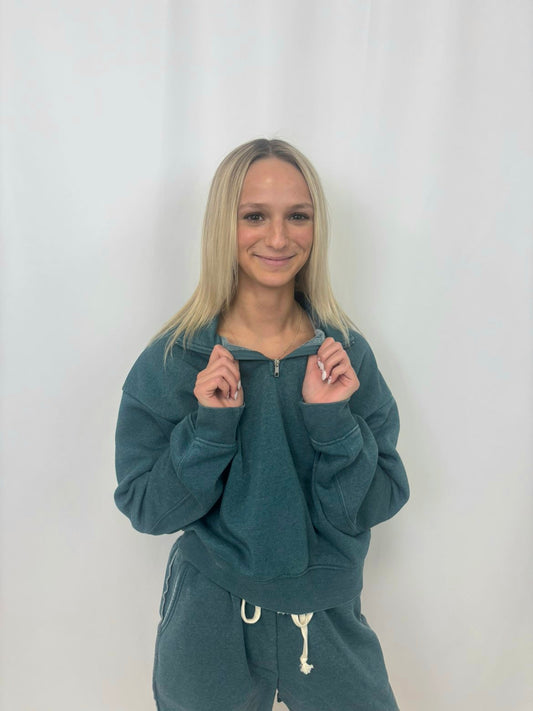 French Half Zip Pullover