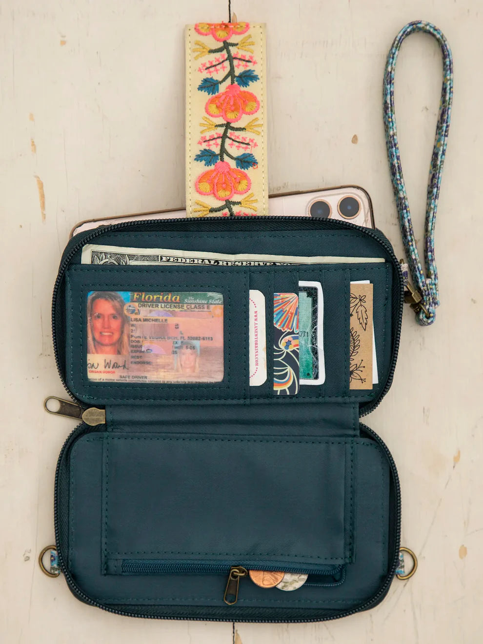 Blue Ditsy Floral Wallet