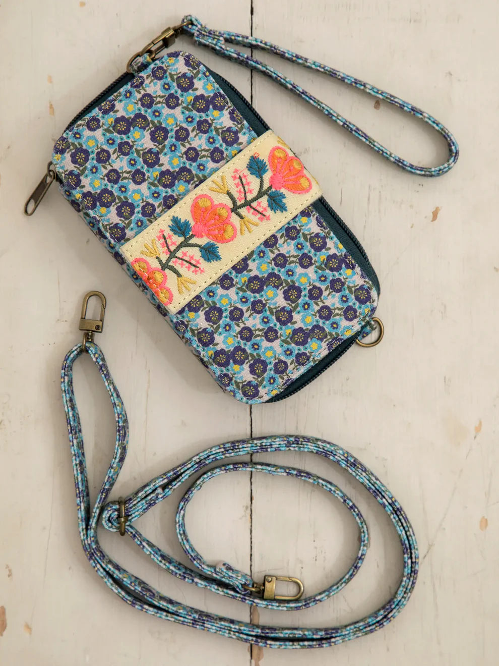 Blue Ditsy Floral Wallet