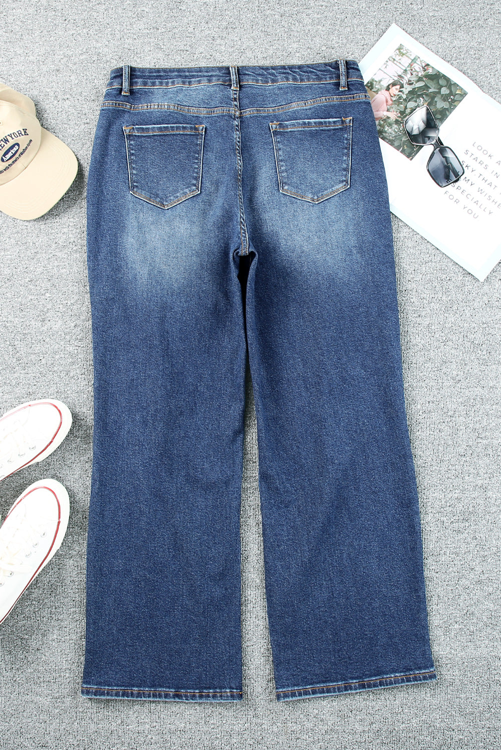 Distressed Straight Leg Curvy Jean - SALE