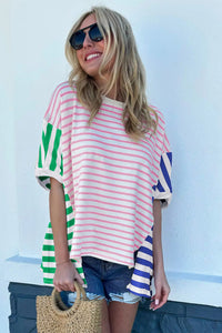 Multi Stripe Oversized Tee