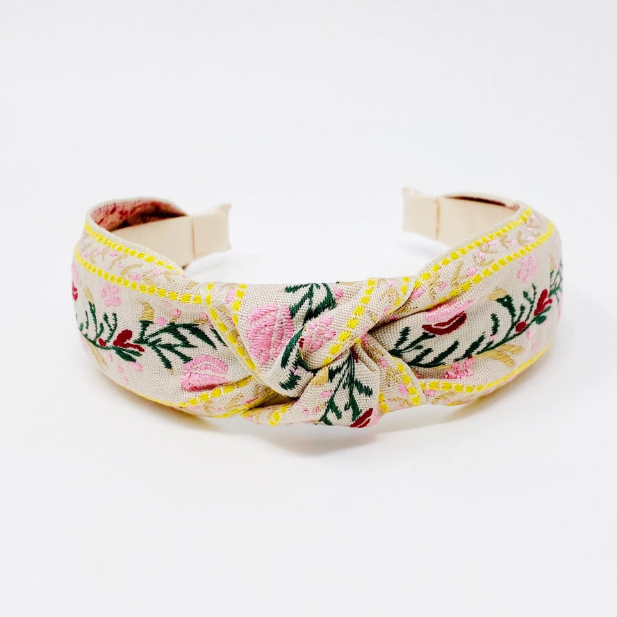 Floral Embroidered Headband