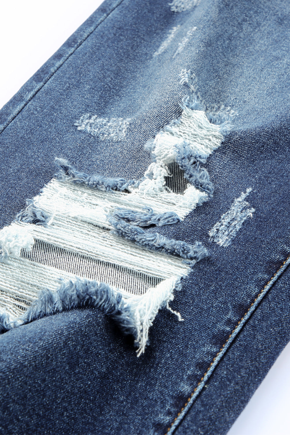 Distressed Straight Leg Curvy Jean - SALE