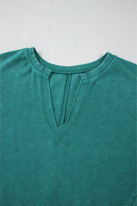 Notched Neck Sweatshirt