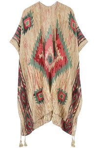 Beige Aztec Kimono