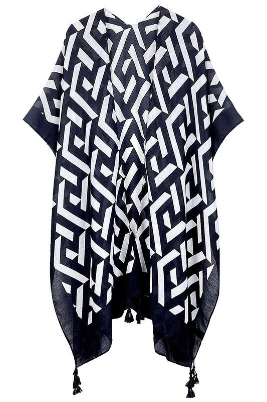 Black Geo Kimono