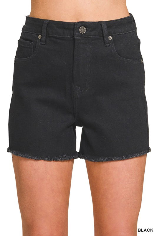 Mia Black Denim Shorts