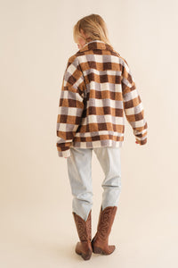 Checkered Teddy Shacket