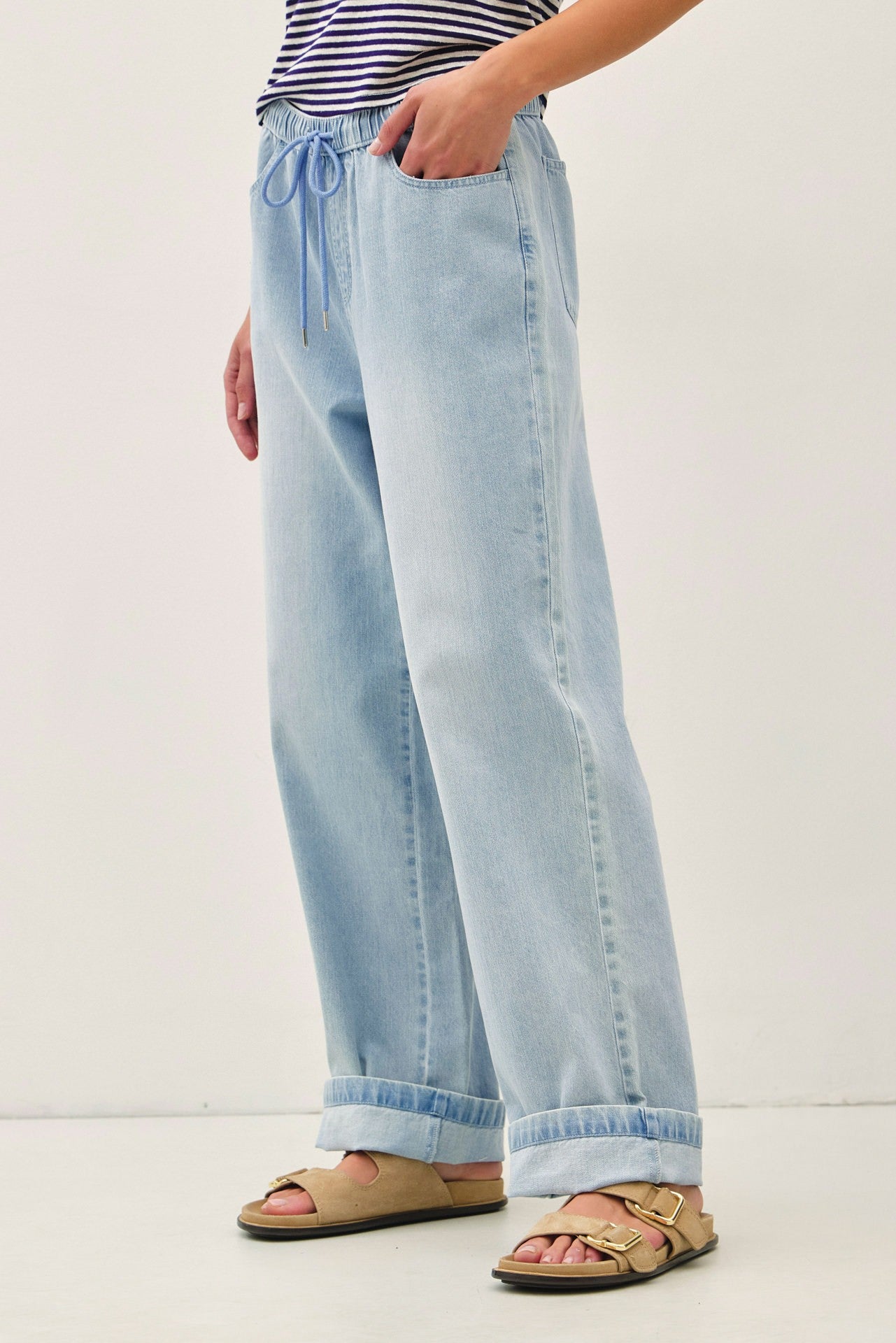 Drawstring Denim Jean