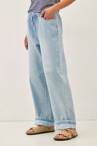 Drawstring Denim Jean