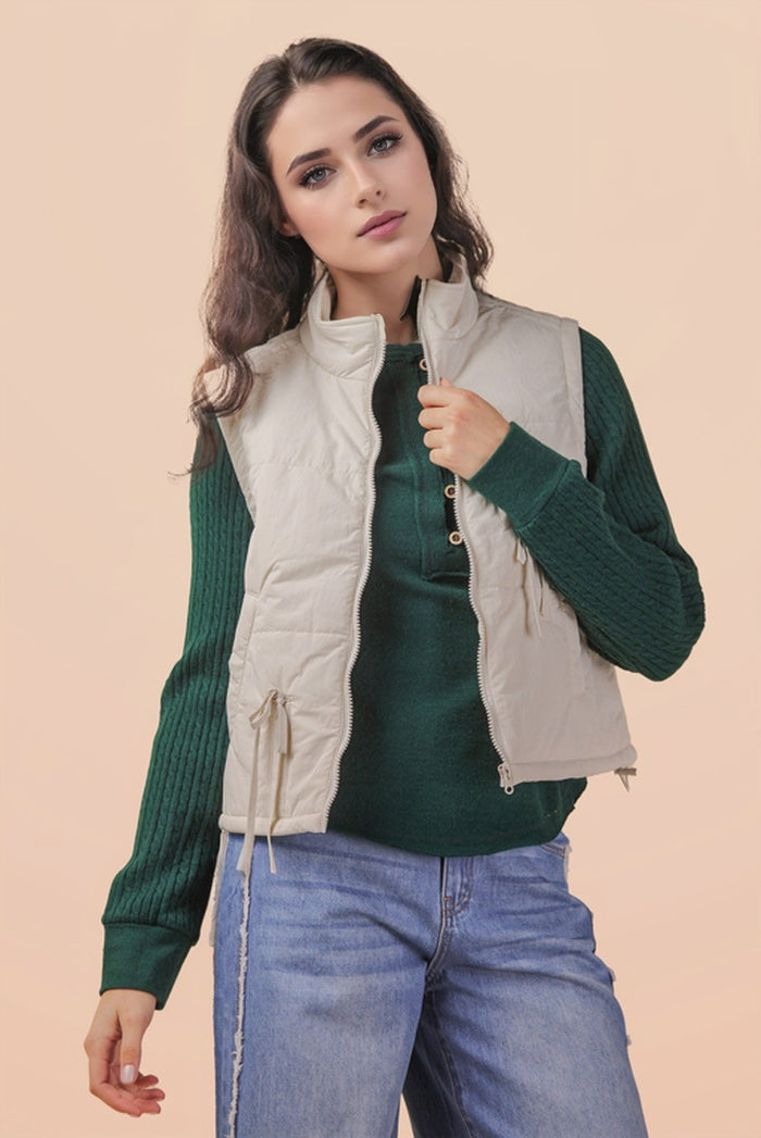 Tessa Cream Tie Vest