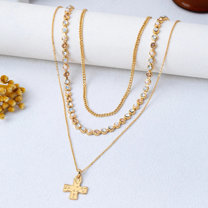 Cross Layered Necklace