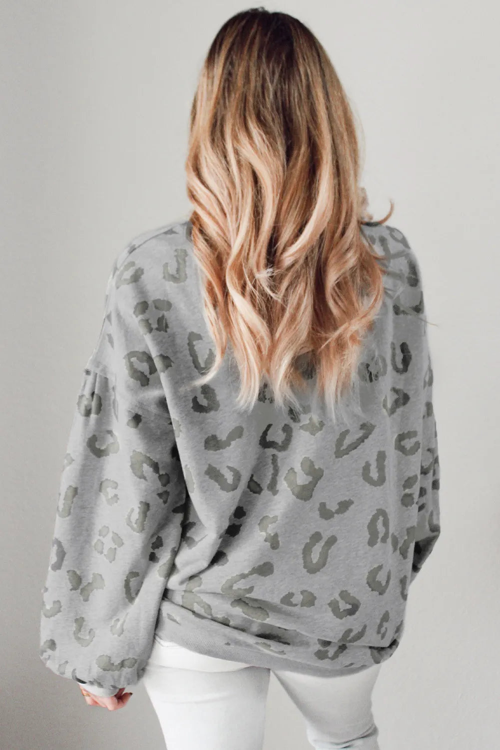 Grey Leopard Top -sale