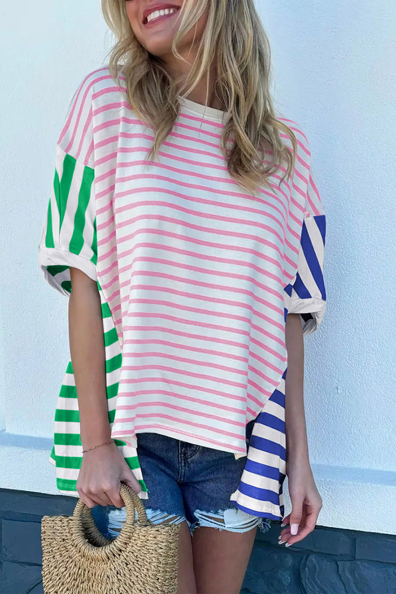 Multi Stripe Oversized Tee