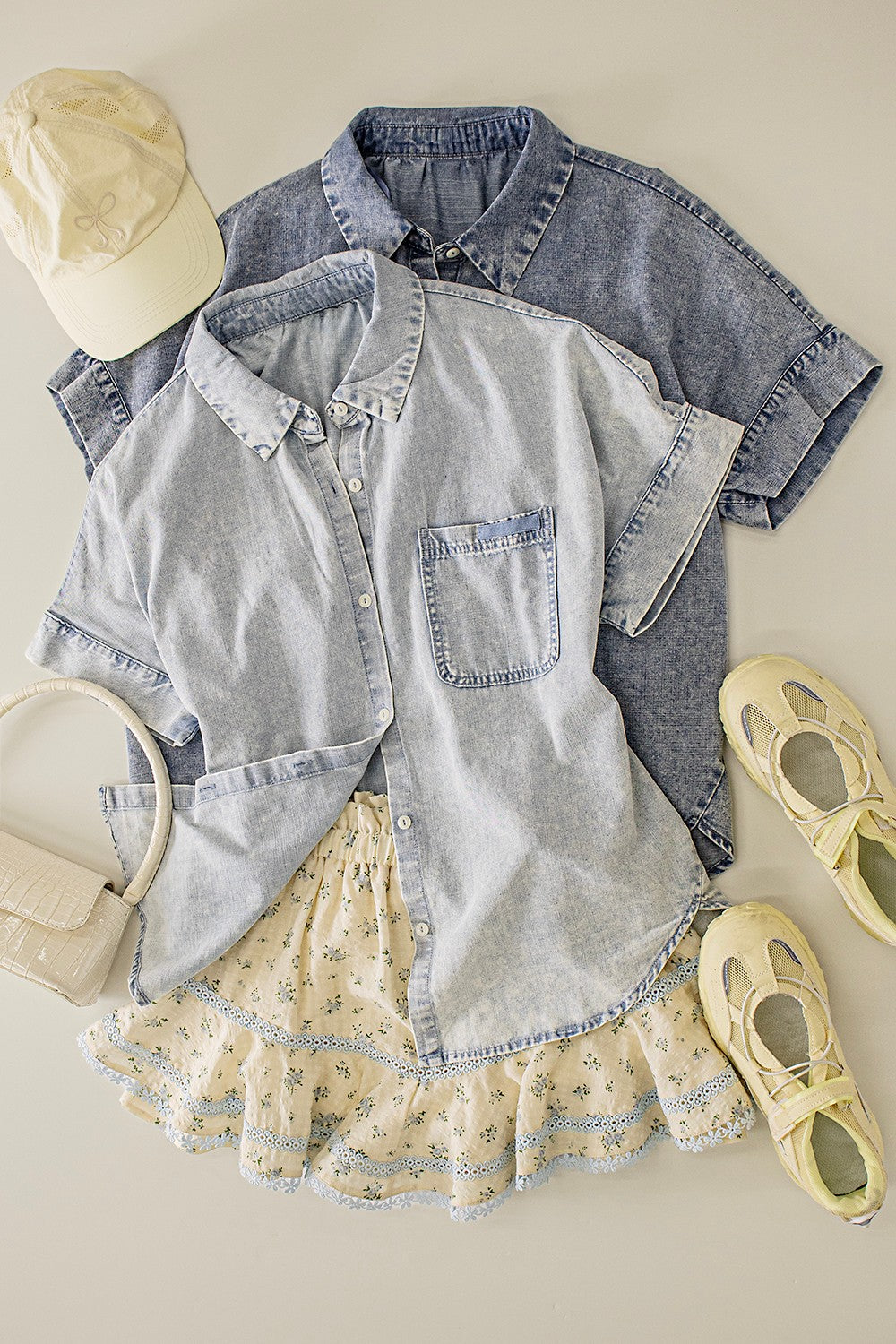 Mineral Wash Chambray Top