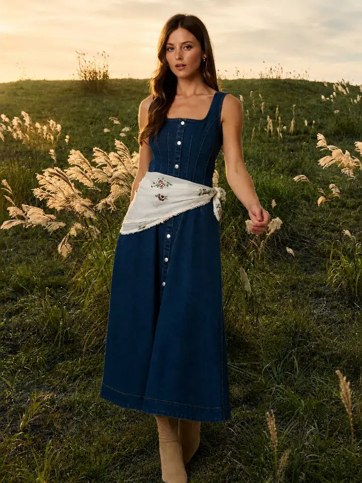 Midi Denim Dress