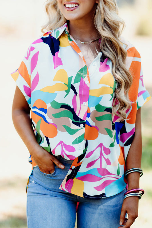 Abstract Leaf Blouse