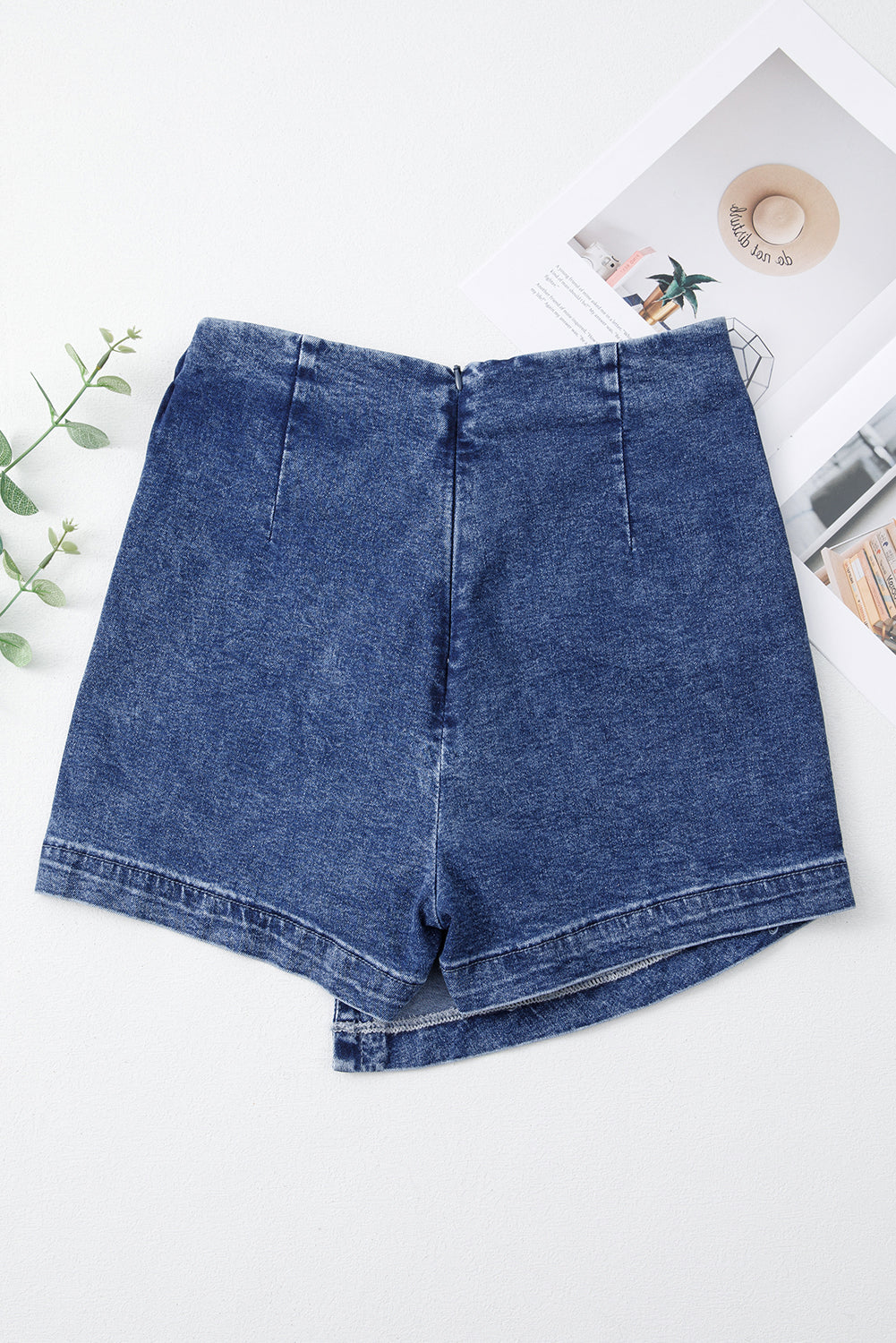 Denim Asymmetric Short
